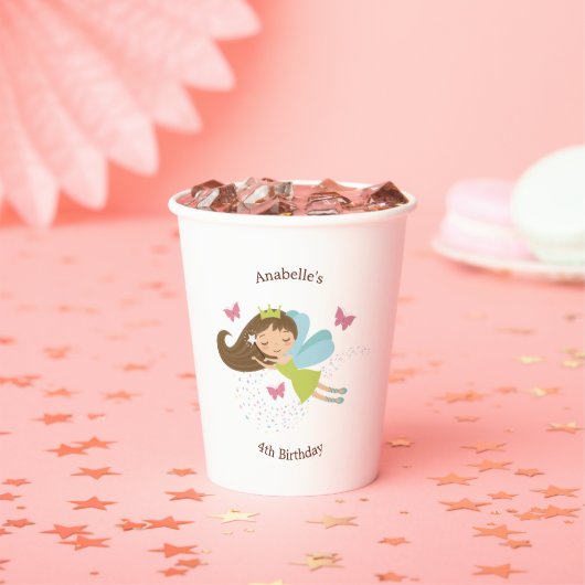 スウィートフェアリープリンセスガールズ誕生日 紙コップ (インサイチュ)