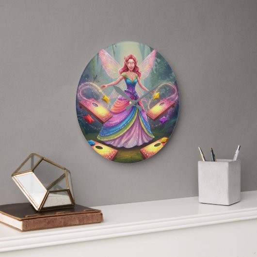 スウィートフェアリー ウェディングシャワー ラージ壁時計 (オフィス)