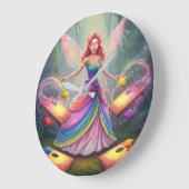 スウィートフェアリー ウェディングシャワー ラージ壁時計 (傾斜)