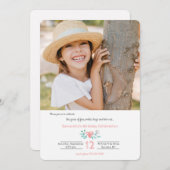 スウィートフォト誕生日 招待状 (正面/裏面)