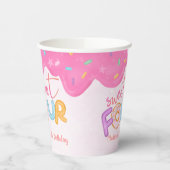 スウィートフォーピンクつや消しガールズファースト誕生日 紙コップ (左)