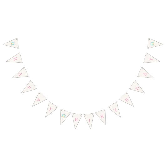 スウィートフクロウ誕生日 バンティングフラッグ (全)