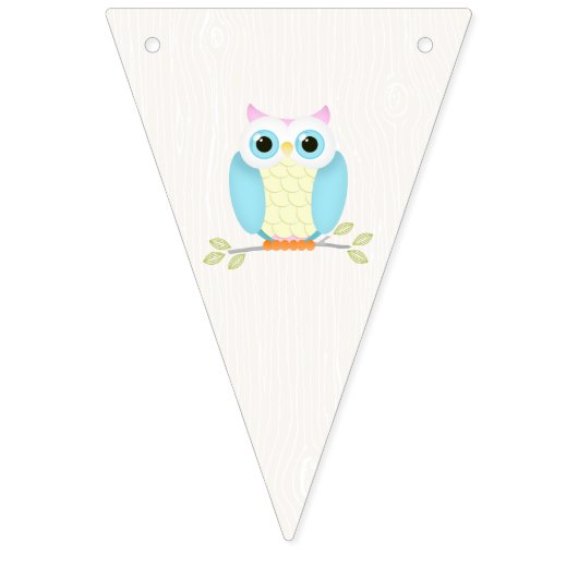 スウィートフクロウ誕生日 バンティングフラッグ (第1の旗)