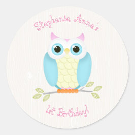 スウィートフクロウ誕生日 ラウンドシール