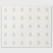 スウィートフクロウ誕生日 ラッピングペーパー (フラット)