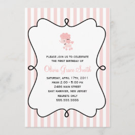 スウィートフランスのプードルガールズバースデーパーティー 招待状