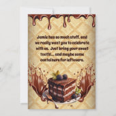 スウィートフルーツキッズのチョコレートケーキ誕生日パーティー 招待状 (裏面)