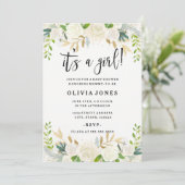 スウィートフローラその女の子ベビーシャワー招待状 招待状 (スタンド正面)