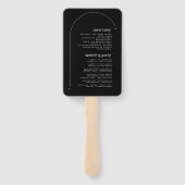 スウィートフローラアーチ結婚式 プログラム薄紫ID998 ハンドファン (裏面)