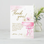 スウィートフローラシャンパンブランチバブルベビーシャワー サンキューカード (スタンド正面)