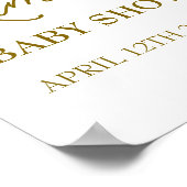 スウィートフローラシャンパンブランチ赤ちゃんシャワーウェルカム ポスター (角)