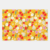 スウィートフローラストロベリードリーム ラッピングペーパーシート (正面)