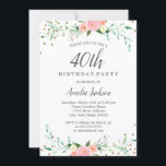 スウィートフローラスパークル紙吹雪40th誕生日パーティー 招待状<br><div class="desc">リトルかわいらしベイリー店でフローラ誕生日招待状をもっと！</div>