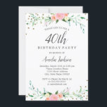 スウィートフローラスパークル紙吹雪40th誕生日パーティー 招待状<br><div class="desc">リトルかわいらしベイリー店でフローラ誕生日招待状をもっと！</div>
