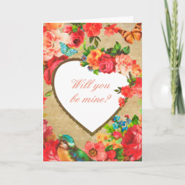 スウィートフローラハートバレンタインデーカード カード