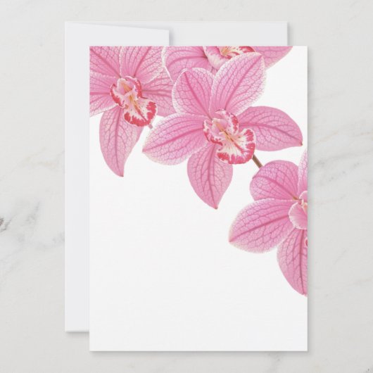 スウィートフローラピンクオーキッド16誕生日 招待状 (裏面)