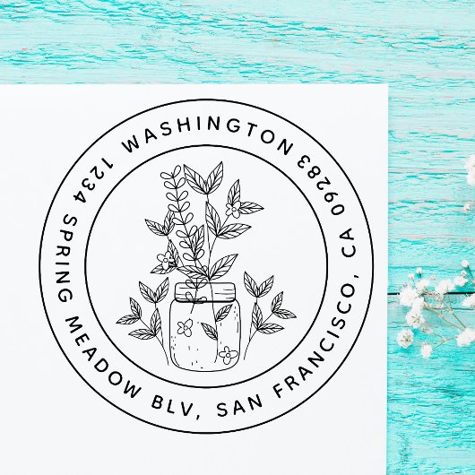 スウィートフローラメイスンジャールラウンドファミリー差出人住所 ラバースタンプ