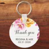 スウィートフローラ春の結婚式サンキュー キーホルダー (正面)