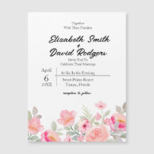 スウィートフローラ磁気結婚式招待状