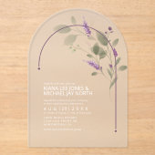 スウィートフローラ結婚Archの薄紫ID998 アクリル招待状 (正面)