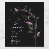 スウィートフローラ結婚Archの薄紫ID998 ワインラベル (シングルラベル)