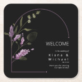 スウィートフローラ結婚Arch's Welcome薄紫ID998 スクエアペーパーコースター (正面)