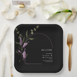 スウィートフローラ結婚Arch's Welcome薄紫ID998 ペーパープレート