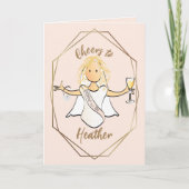 スウィートブライダルウェディングシャワーシャンパントーストカード カード (正面)