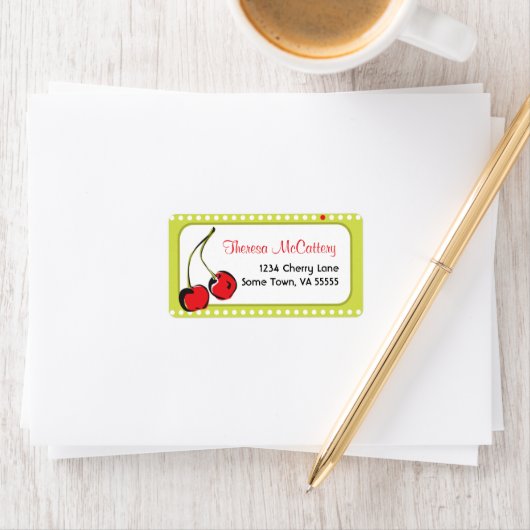 スウィートブライトレッドさくらんぼ住所 シール (インサイチュ)