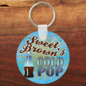 スウィートブラウンの冷ポップ・アートのたい キーホルダー (正面)