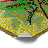 スウィートブリアーピーチラベル ポスター (角)