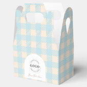 スウィートブルーギンガムカンパニービジネスプロモーションギフト フェイバーボックス (オープン)