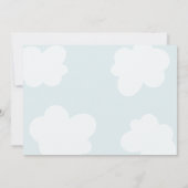 スウィートブルーグリーンファースト少年誕生日バルーンパーティー 招待状 (裏面)