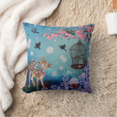 スウィートブロッサム、綿装飾用クッション16x16 クッション (ブランケット)