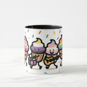スウィートプライドパレード – カップケーキバンドお祝い マグカップ (中央)