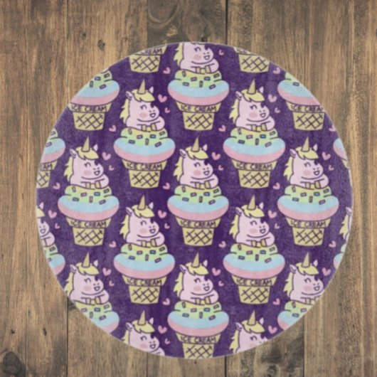 スウィートプライドユニコーンガラス切断板 カッティングボード