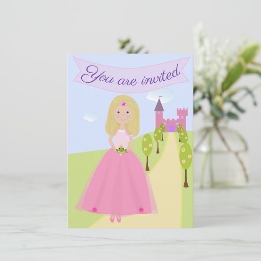 スウィートプリンセス誕生日招待状 招待状 (スタンド正面)