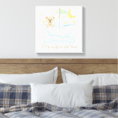スウィートベアーイン紙ボート子供部屋 キャンバスプリント (インサイチュ (寝室))