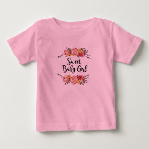 スウィートベイビーガール フラワーデライト ベビーTシャツ