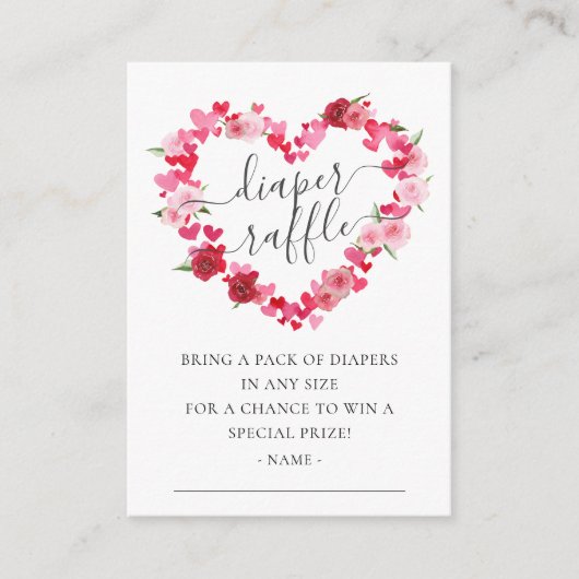 スウィートベイビーシャワーおむつラッフルエンクロージャー エンクロージャーカード (正面)