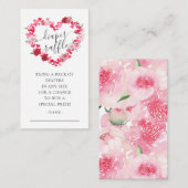 スウィートベイビーシャワーオムツラッフルチケット エンクロージャーカード (正面/裏面)