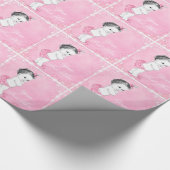 スウィートベイビーピンクベイビーガールシャワーラッピングペーパー ラッピングペーパー (角)