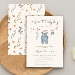 スウィートベイビーボーイ ボホベイビー服 シャワー 招待状