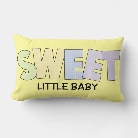 スウィートベビーアクセントベッドルームまたは子供部屋枕 ランバークッション (正面)