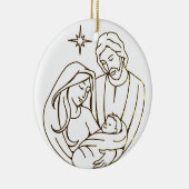 スウィートベビーイエス出生シーンクリスマススター セラミックオーナメント (右)