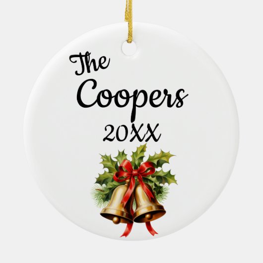 スウィートベビーイエズスクリスマスネーム&日付 セラミックオーナメント (裏面)