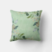 スウィートベビーウッドランドアニマルズグリーンリー金ゴールド子供部屋 クッション (裏面)