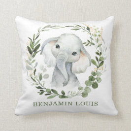 スウィートベビーエレファントグリーン離れ金ゴールド子供部屋 クッション