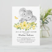 スウィートベビーエレファントニュートラルベビースシャワー 招待状 (スタンド正面)