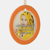 スウィートベビーカロッツバビーズ初めてのクリスマスオレンジ セラミックオーナメント (右)